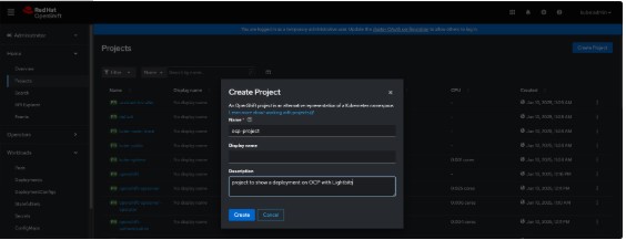 Image of a Lightbits project in OCP