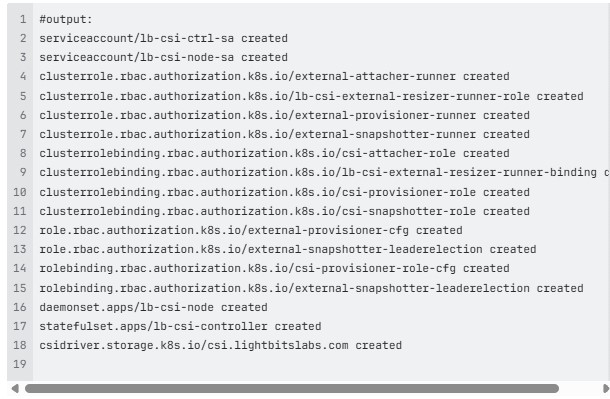 image of yaml with the kubectl command output