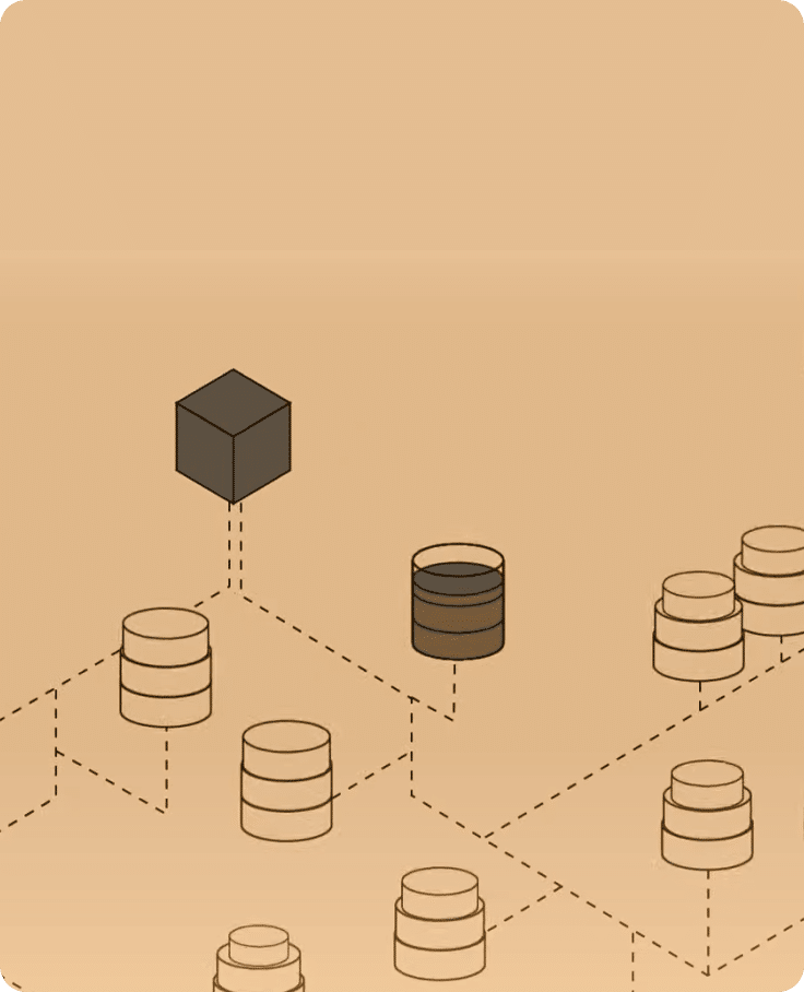 Diagram illustrating a network of interconnected databases