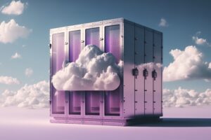 Stock image depicting cloud-based ecommerce storage