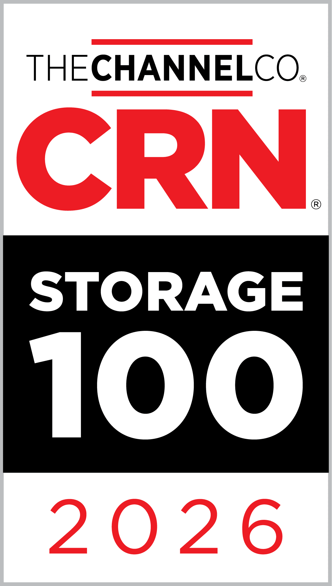 2026 CRN Storage 100 Award logo