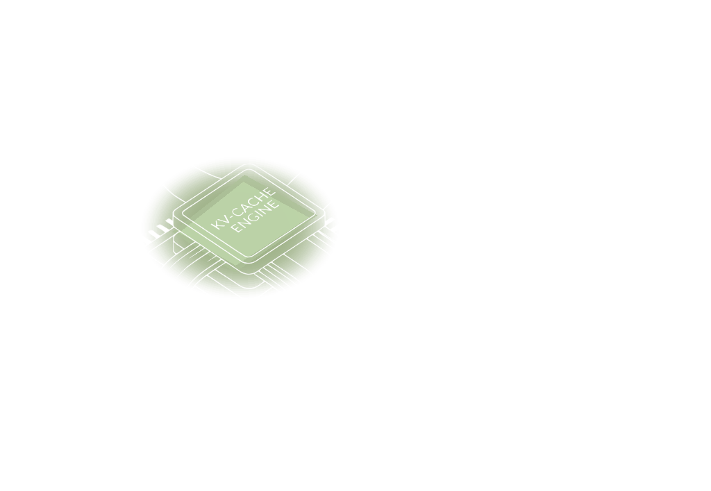 KV cache engine prefetching between HBM, DRAM and storage